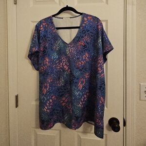 Colorful Leopard Print Women's Top